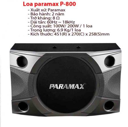 Loa karaoke paramax P-800